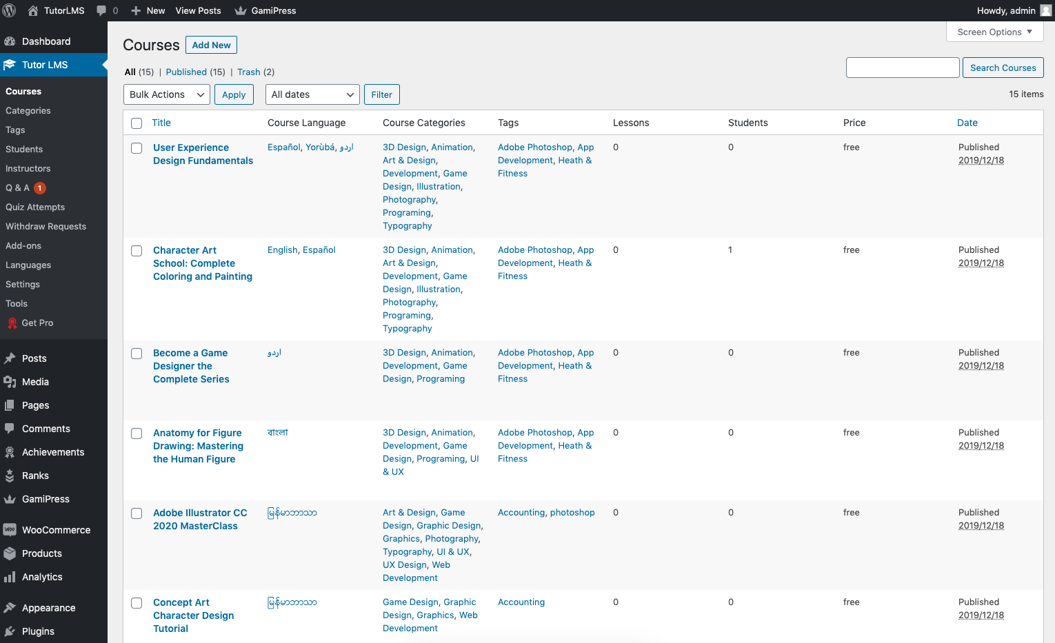 skillate demo import customize build a site like Udemy