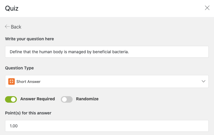 For Tutor LMS Quiz Validation to work  answer must be required