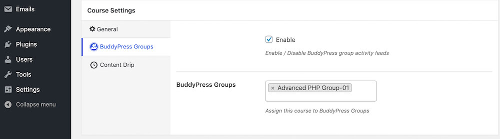 BuddyPress groups