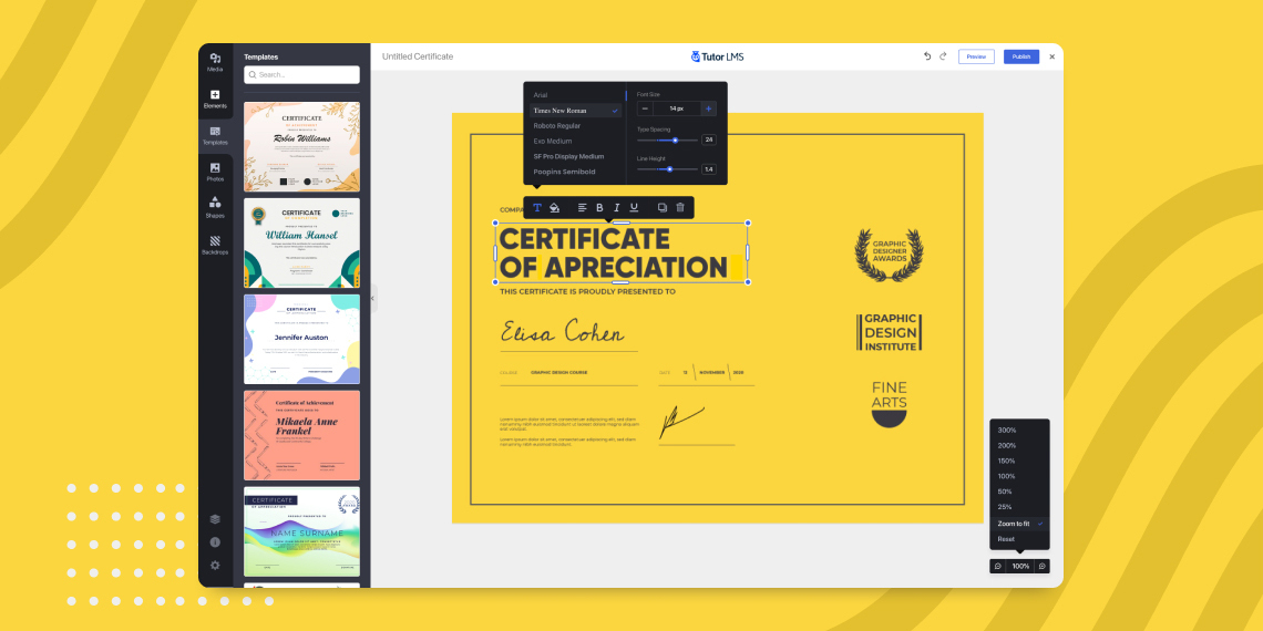 Take a Tour Into Tutor LMS Certificate Builder We Are Bringing for You