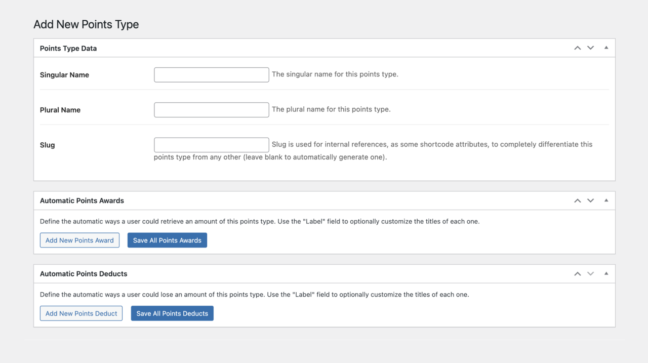 Add new points type on GamiPress