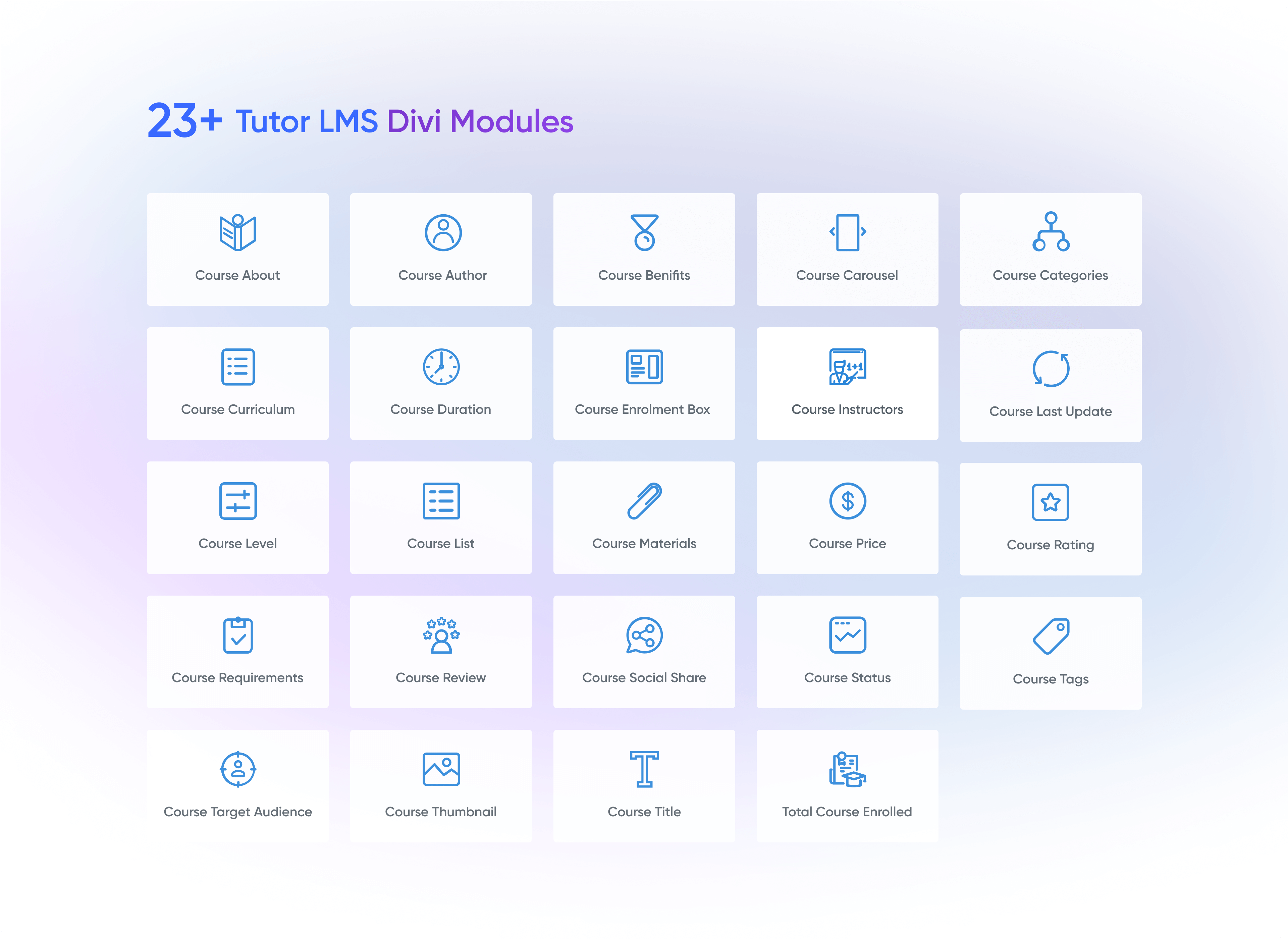 list of Divi modules