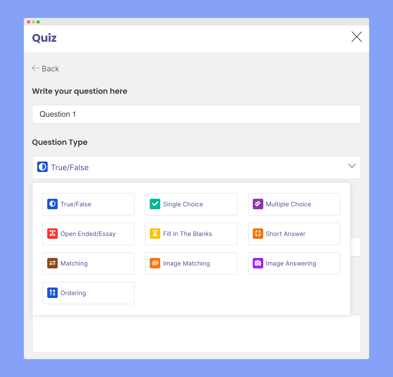 Tutor LMS supported Quiz format