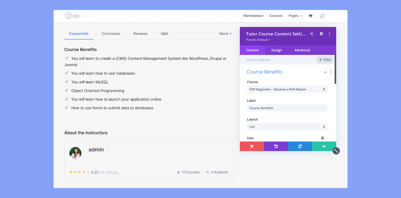 Tutor LMS Course Content 