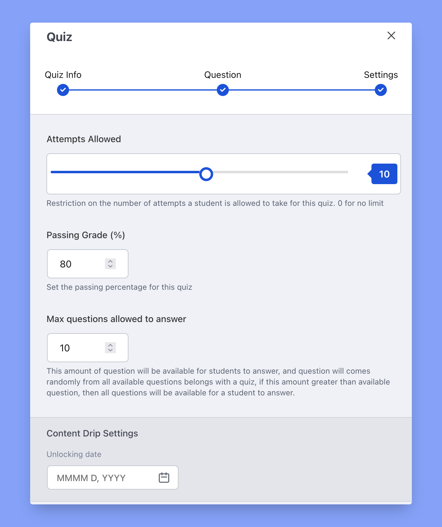 Tutor LMS Pro –  Unlock by date