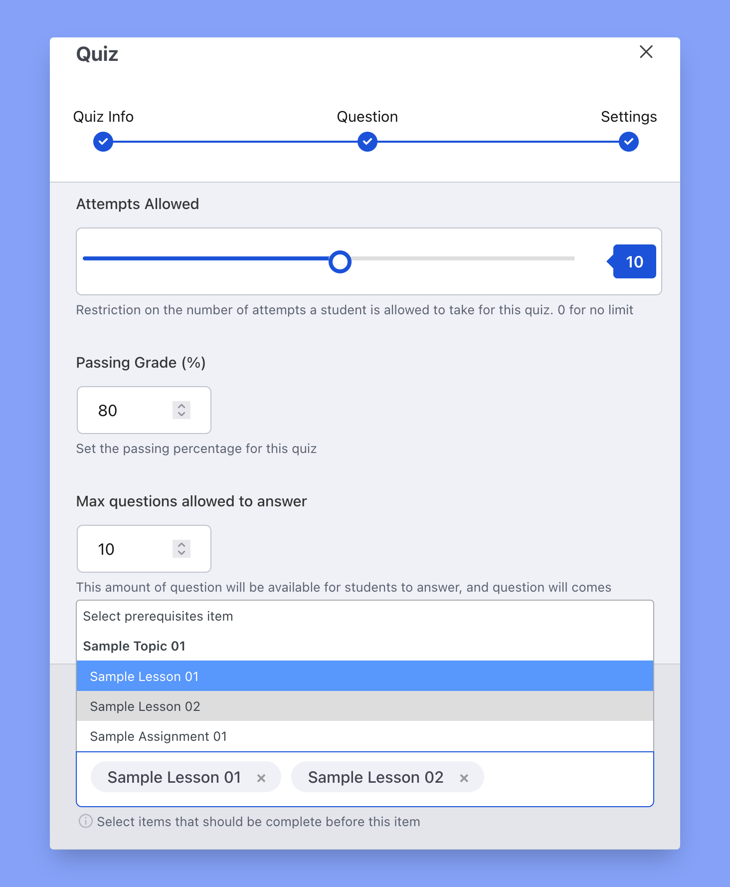 Tutor LMS Pro – Quiz Prerequisites Setup