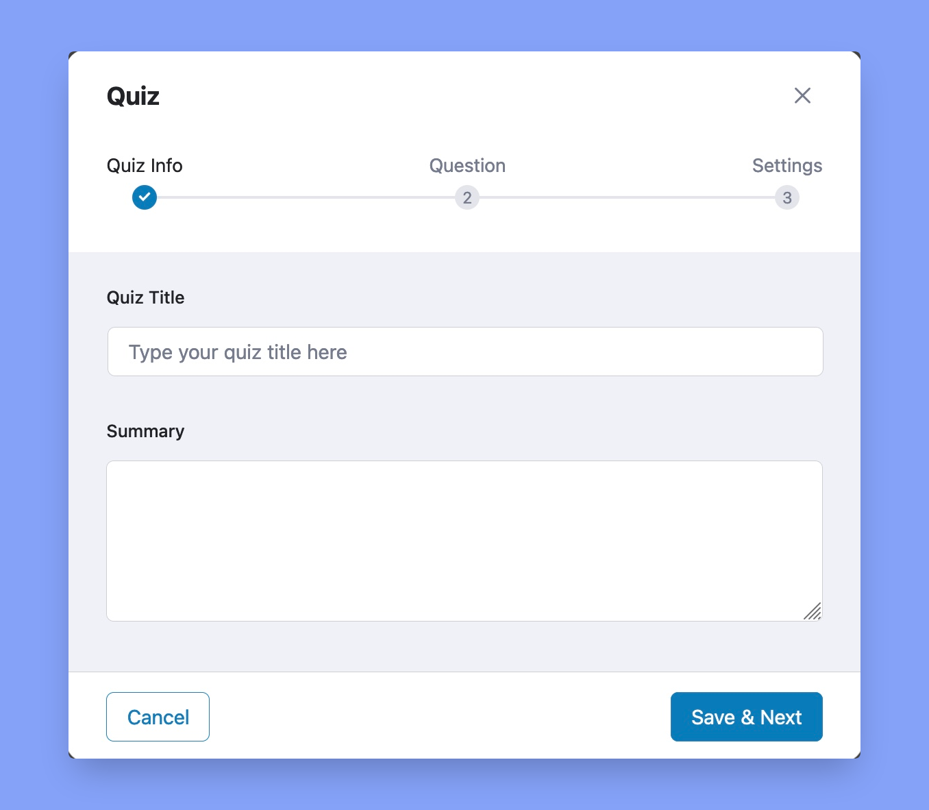 Quiz Setup in Tutor LMS