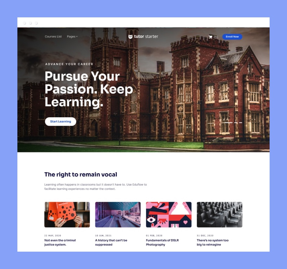 WordPress LMS theme-Tutor Starter 