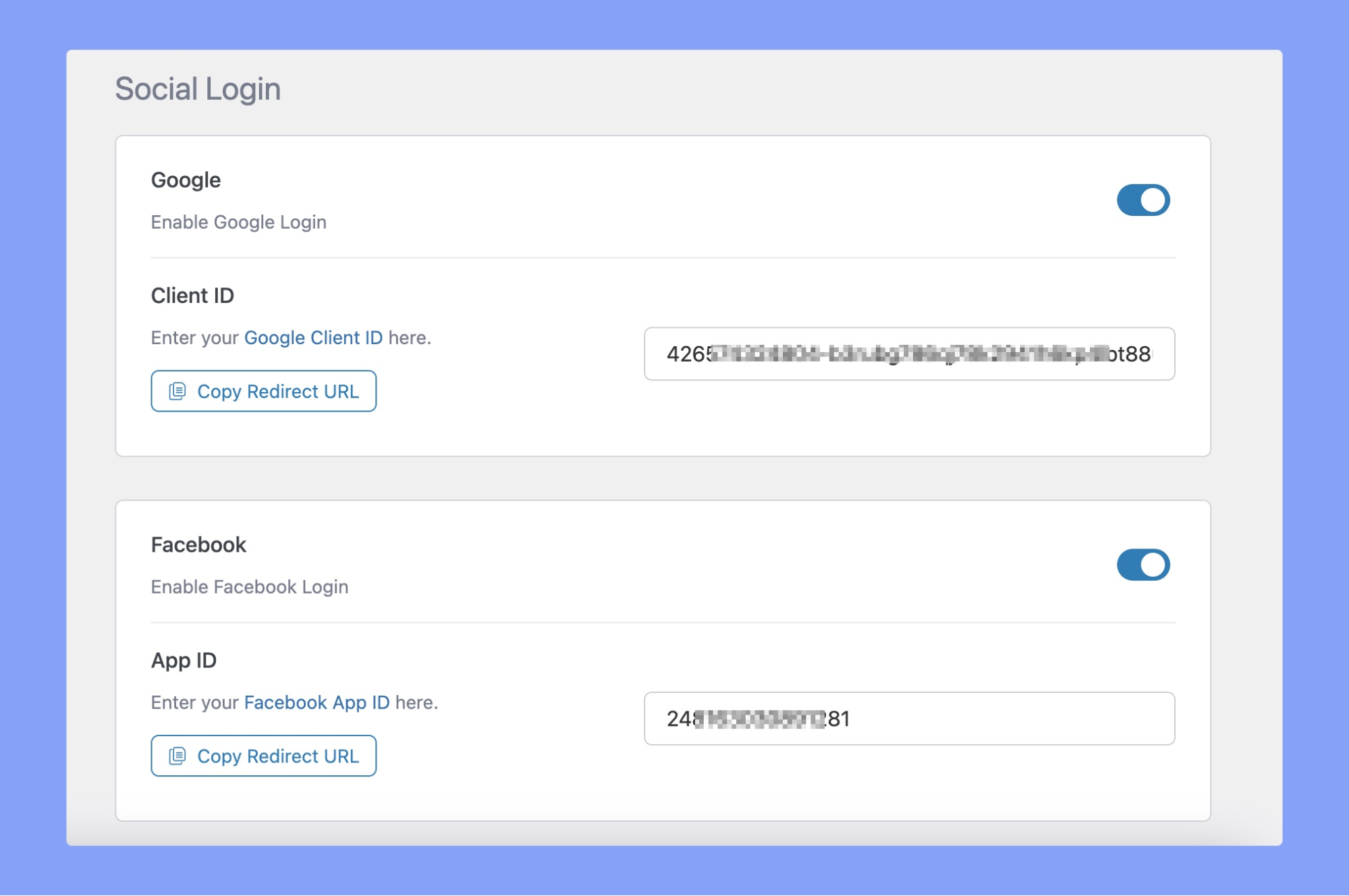 Tutor LMS Security- Social Login Settings