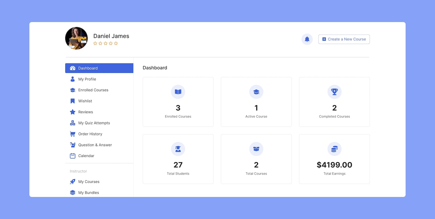 Tutor LMS Frontend Dashboard