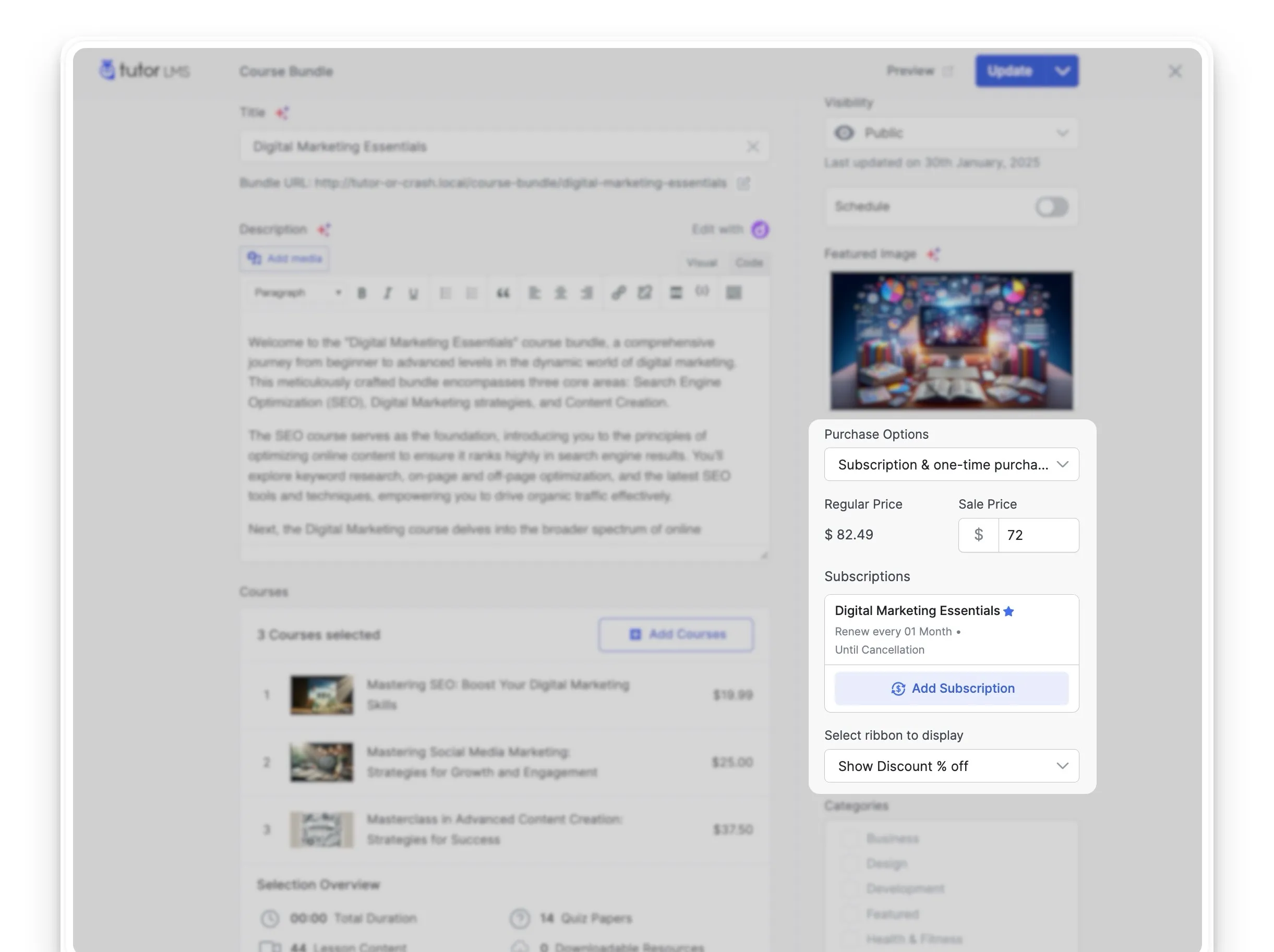 Offer Flexible purchase options One-time purchase and Subscription purchase
