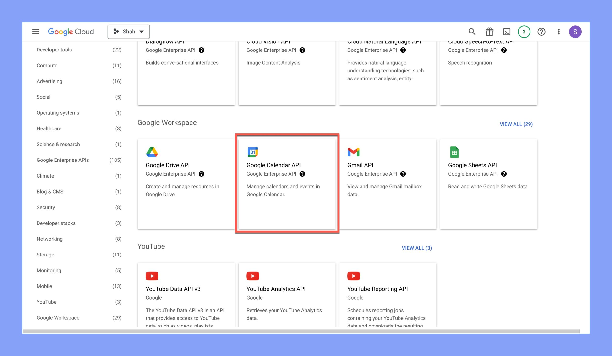 Google Calendar API for Google Meet Integration
