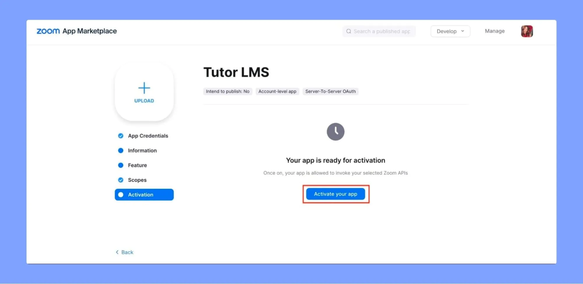 Tutor LMS- Activate your Zoom app