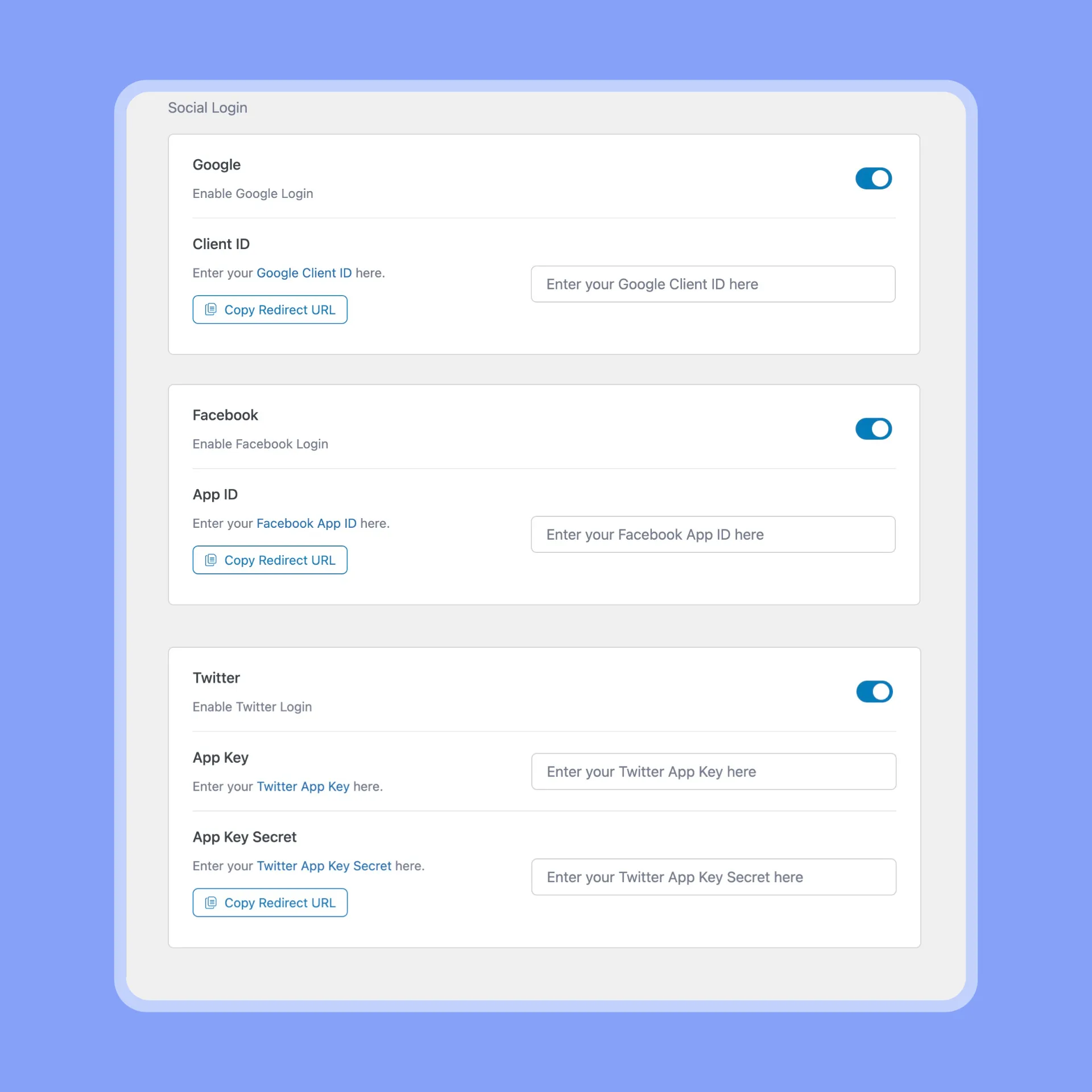 Tutor LMS Social Login Settings