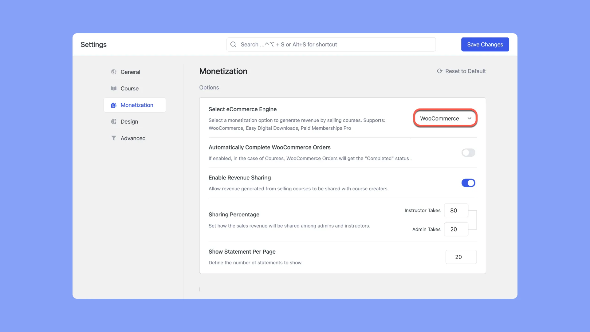 Tutor Monetization Settings- WooCommerce