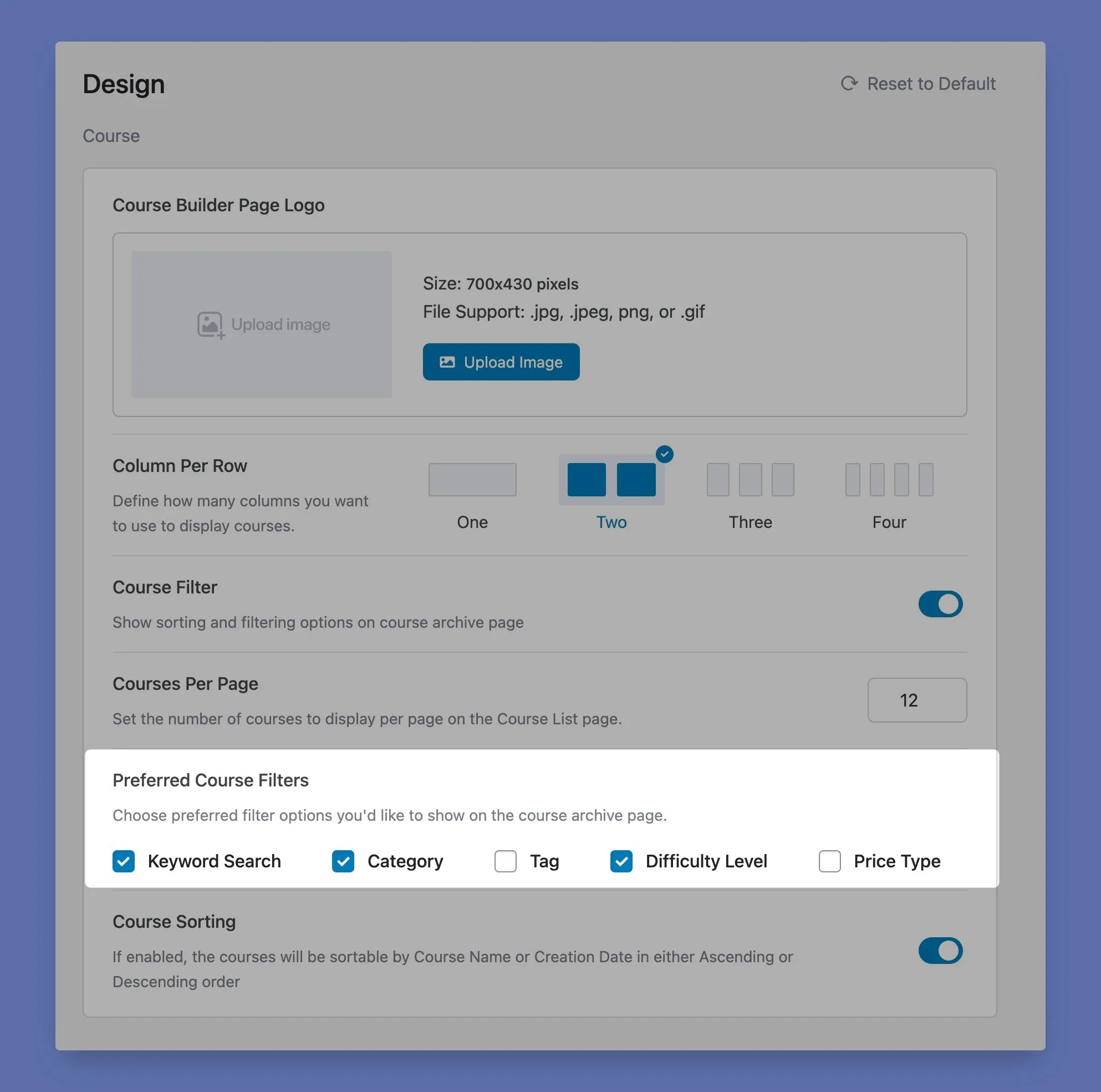 Tutor LMS Course Filters