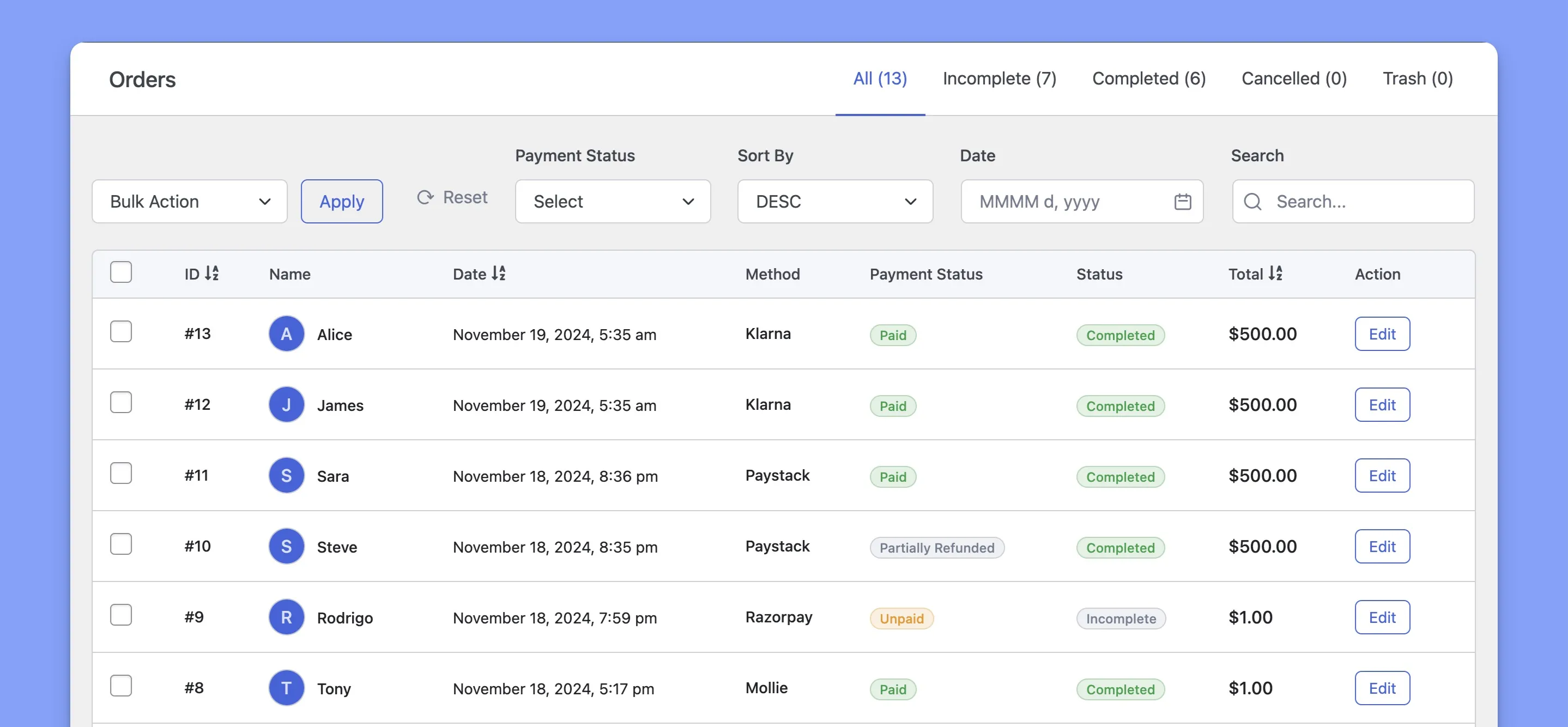 Tutor LMS Order Management