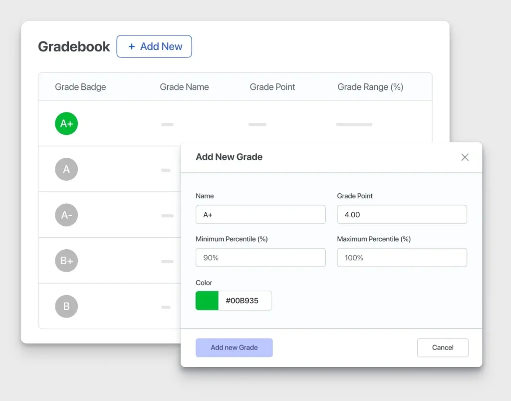 Gradebook Addon- Automatic Grading