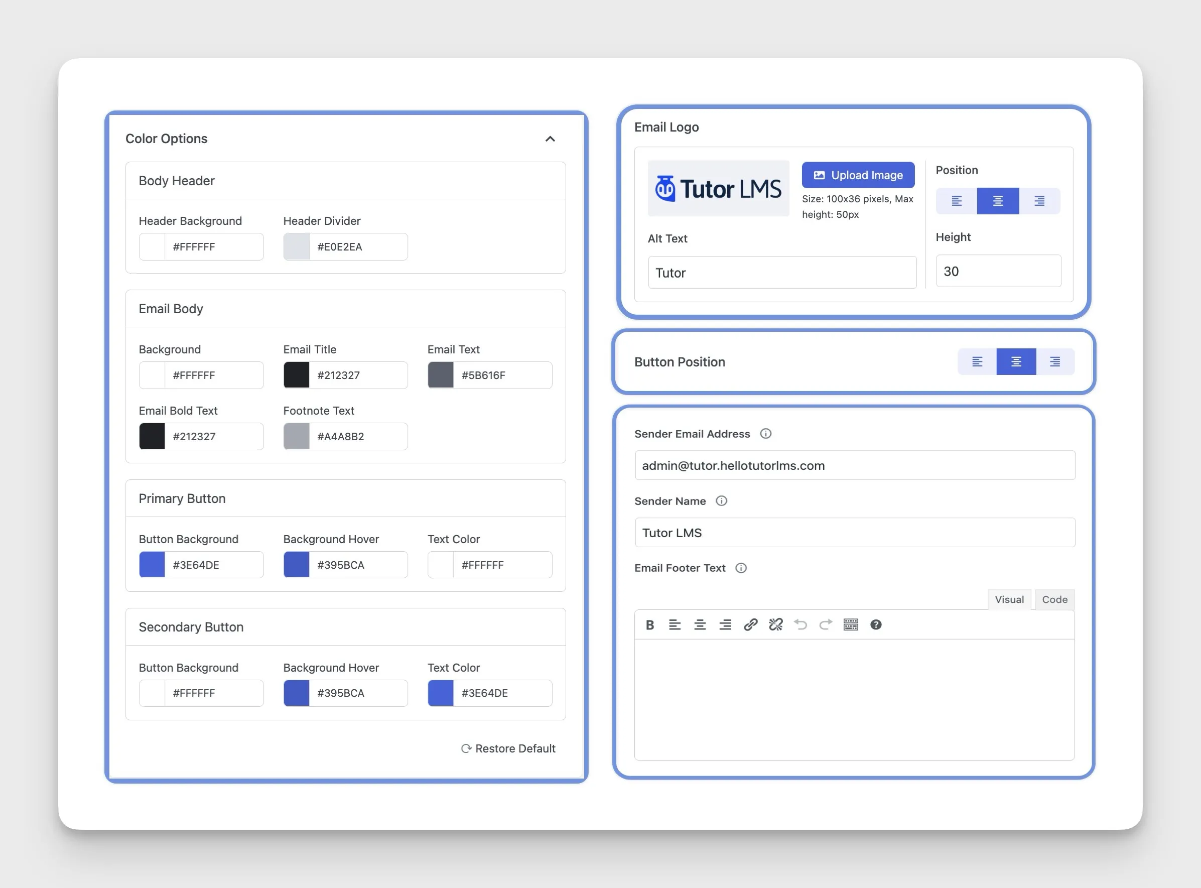 Custoomize Automated Emails LMS
