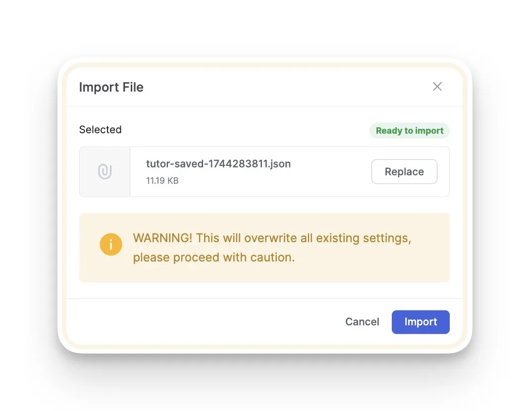 Data Overwrite Warning