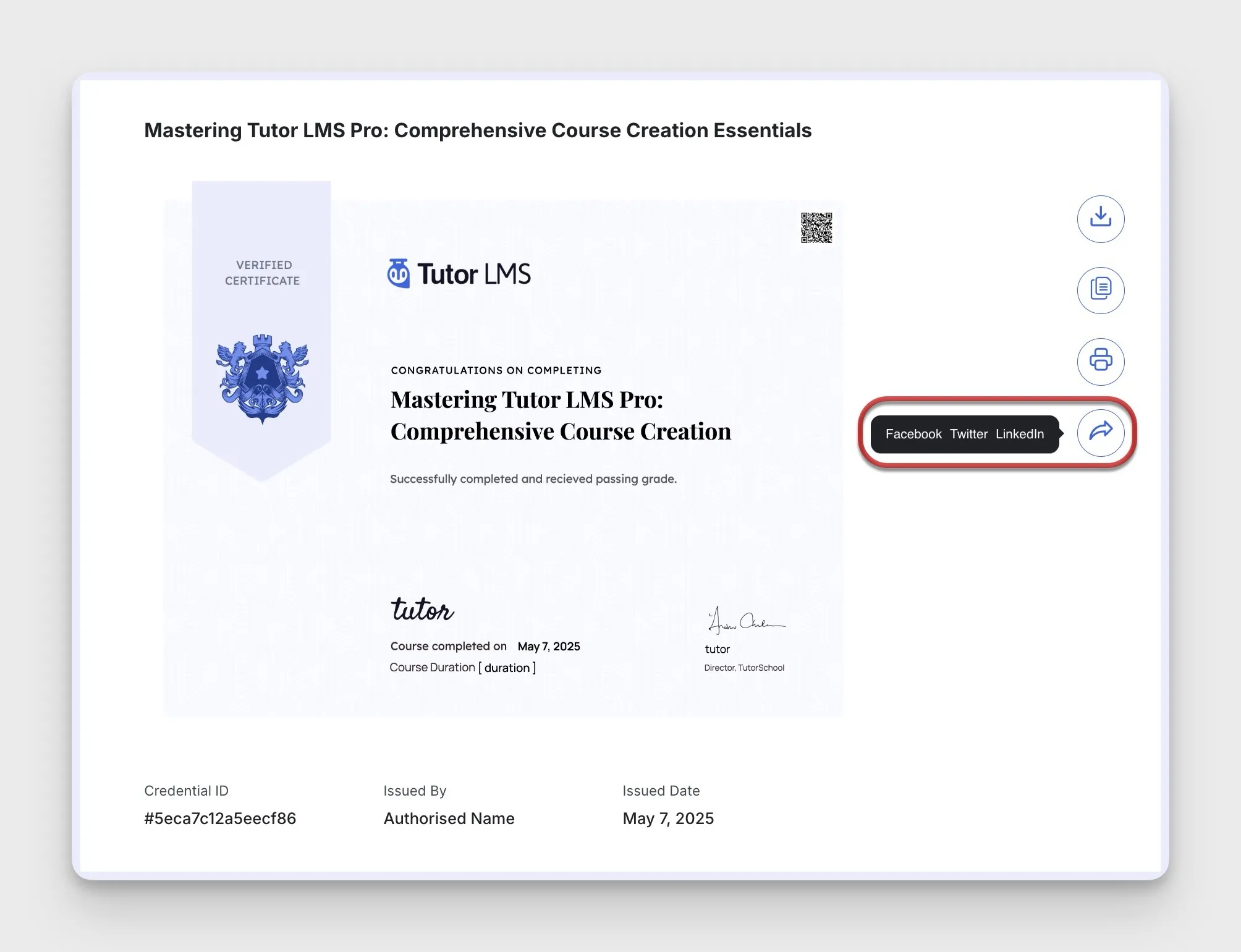 LMS Completion Certificate