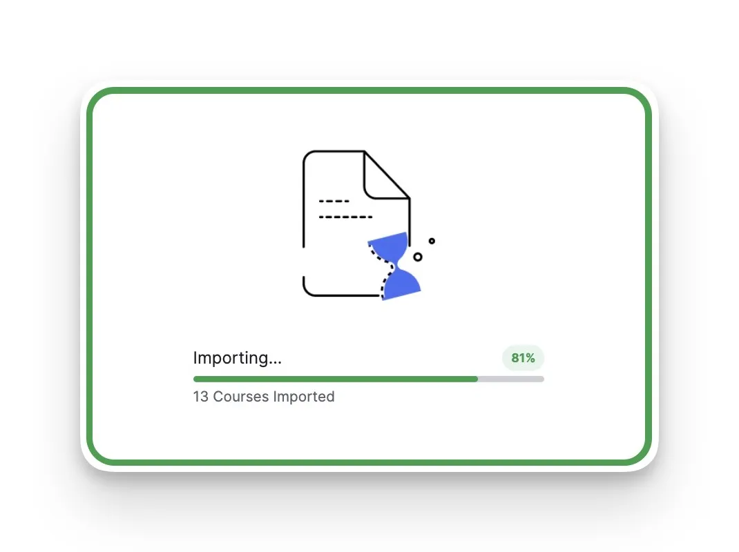 Tutor LMS Importing in progress
