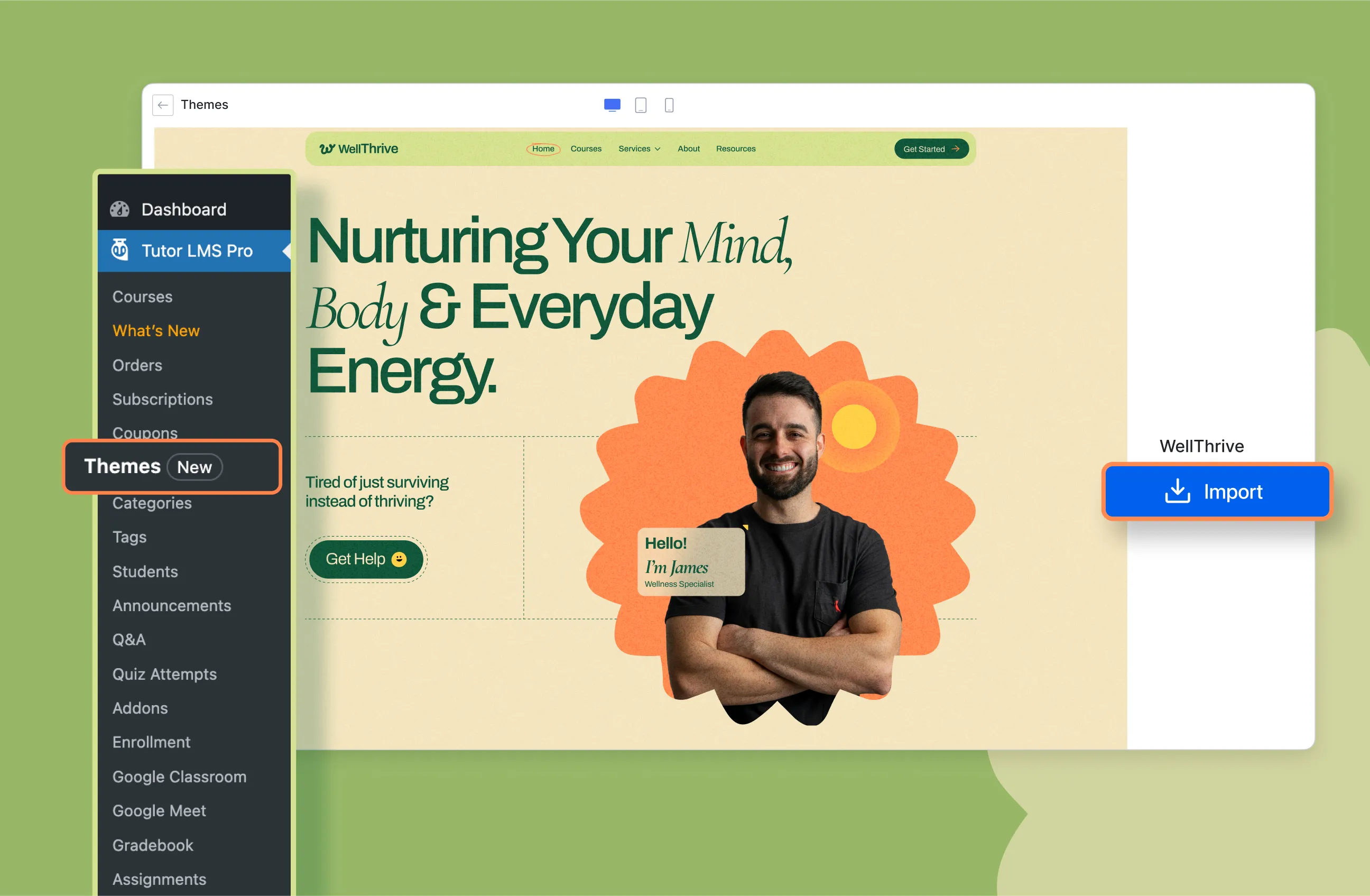 How to Import the WellThrive LMS Theme