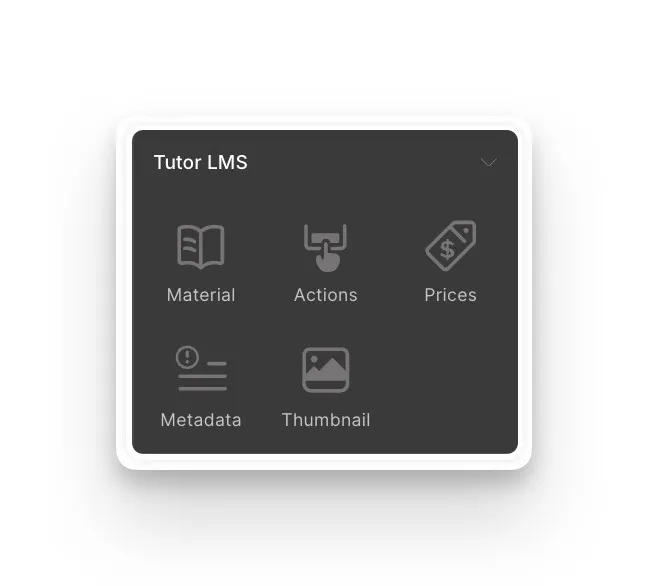 Tutor LMS Dedicated Elements Droip