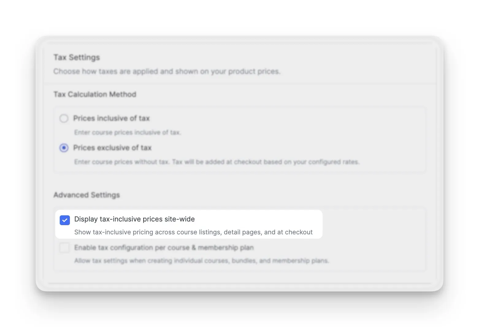 Display tax inclusive price globally