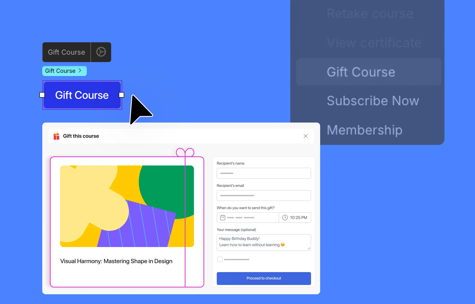 Tutor LMS x Droip integration gift course