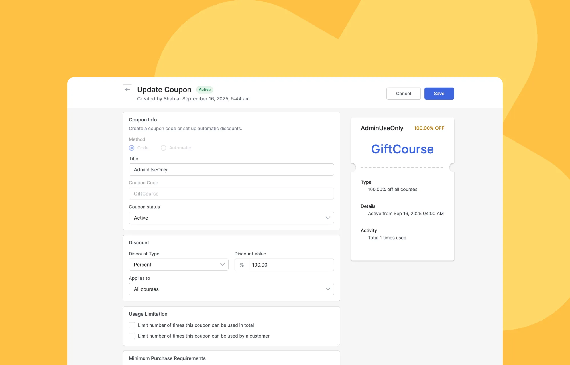 How to Gift a Course for Free in Tutor LMS (admin)