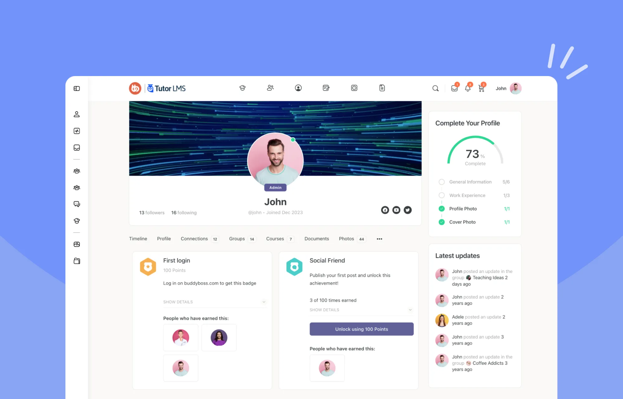 Tutor LMS Social Learning with BuddyBoss and bbPress