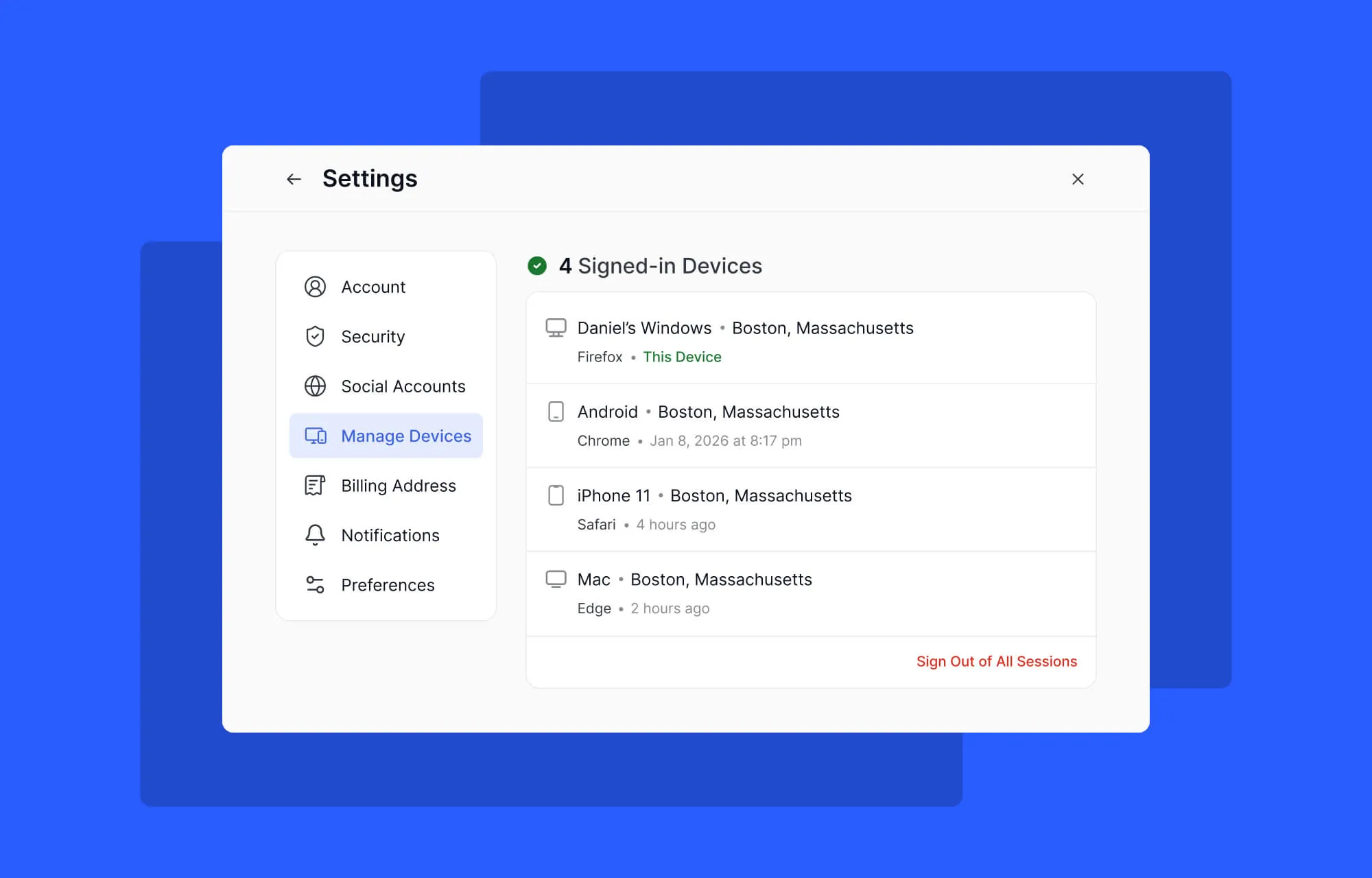 Manage logged in devices in Tutor LMS 4.0
