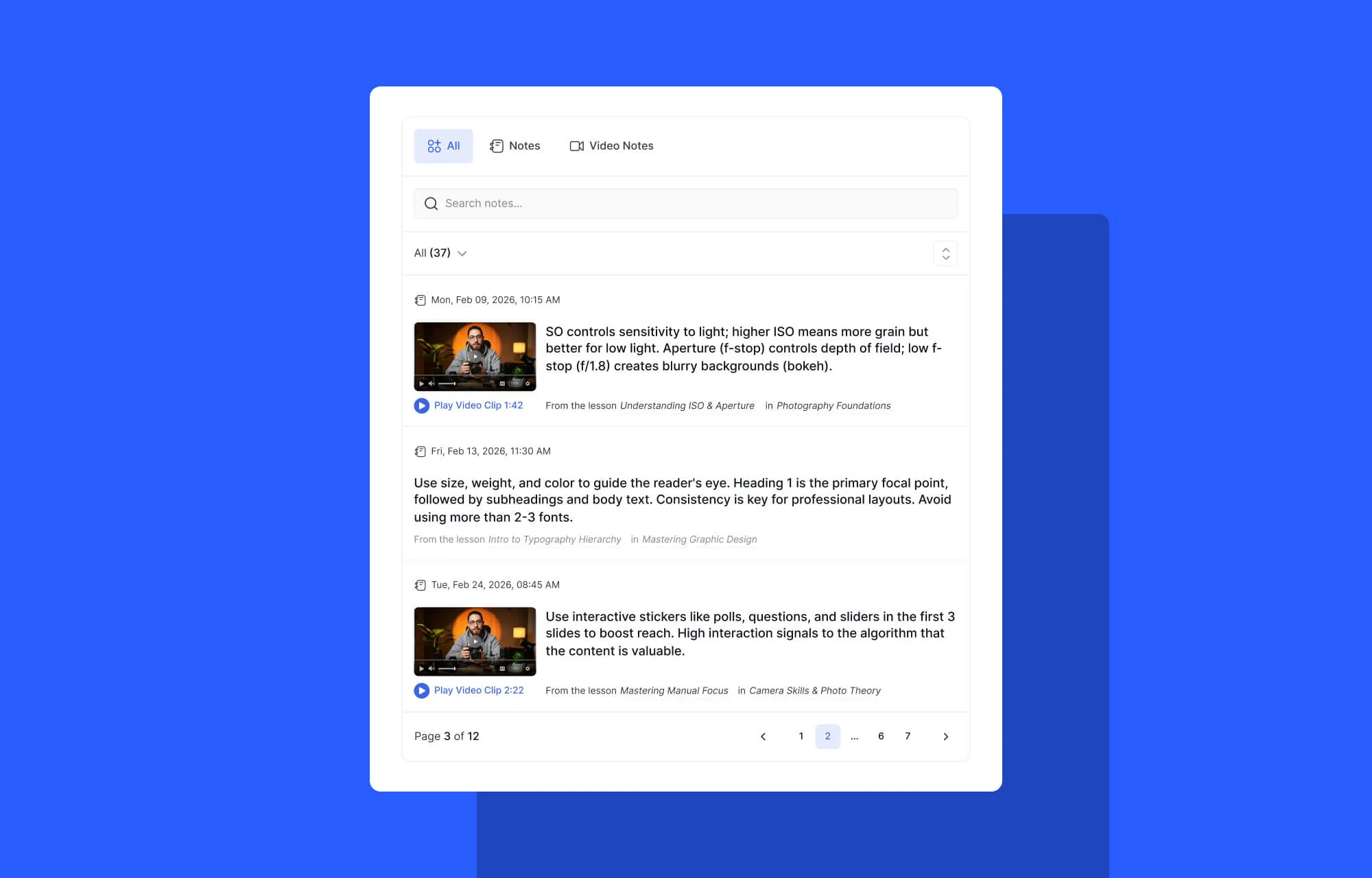 Centralized Notes in Tutor LMS 4.0