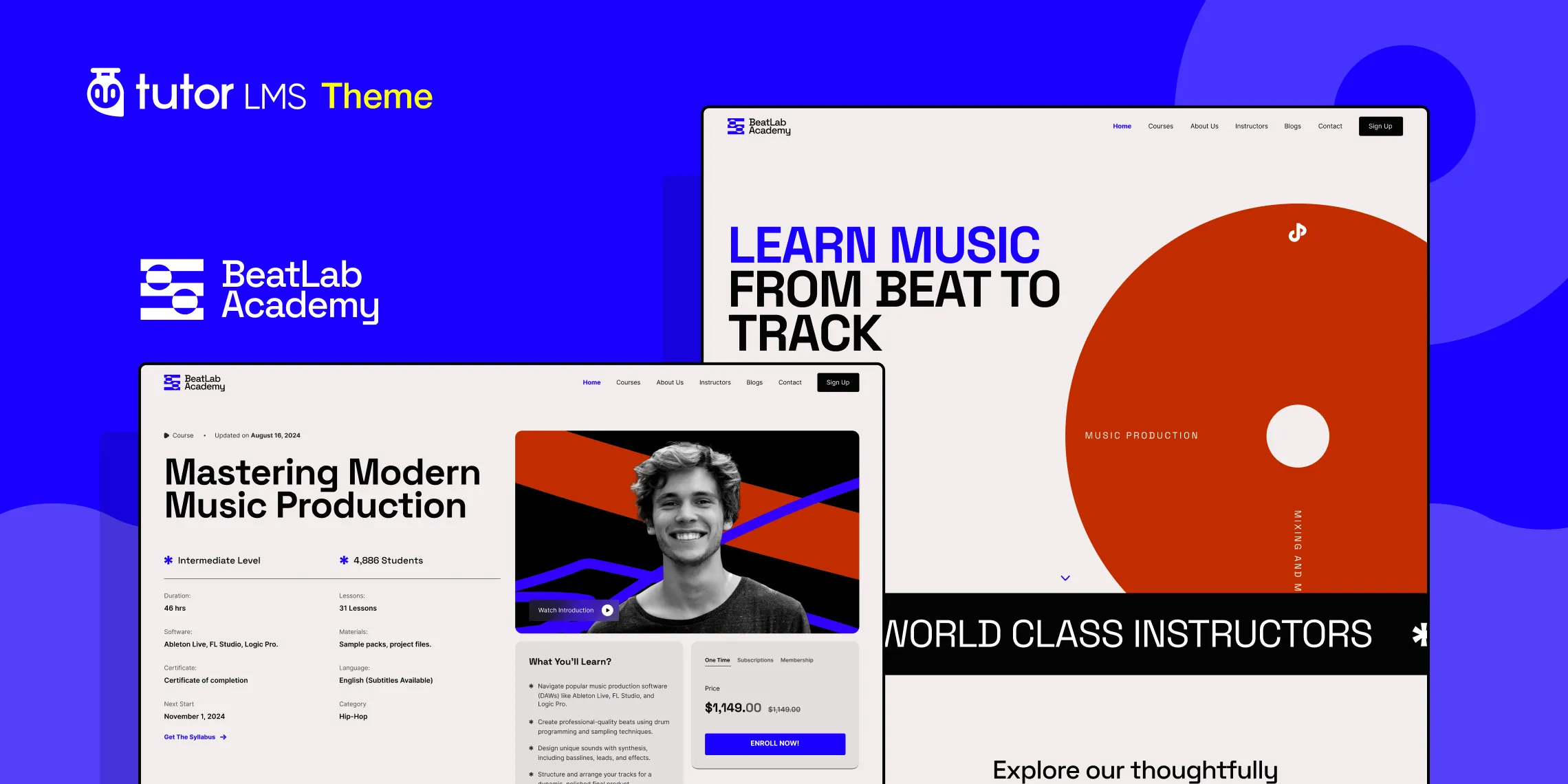 Meet BeatLab: A Tutor LMS Theme for Music Makers, Producers & Creative Educators