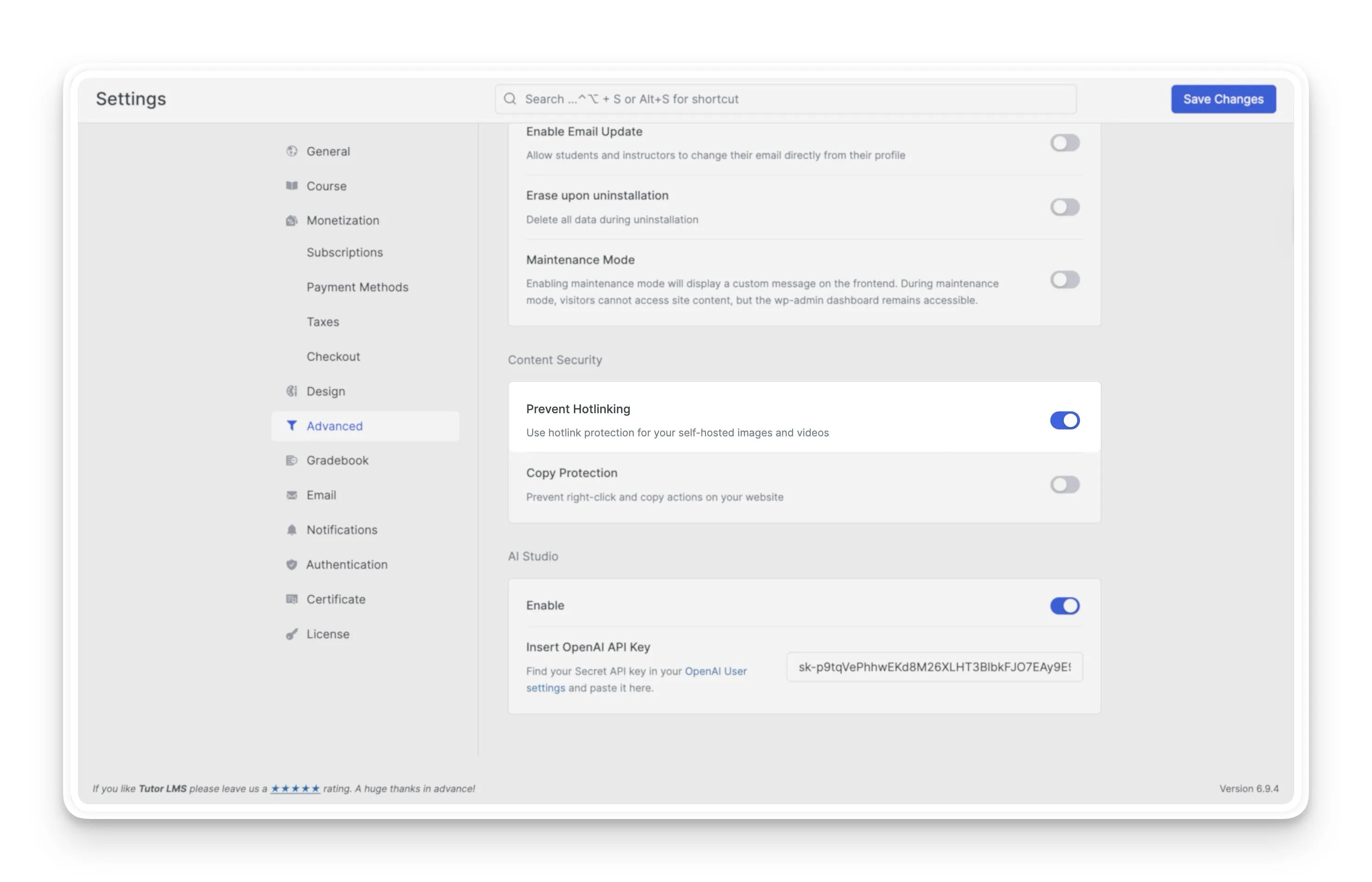 Prevent Hotlinking Tutor LMS