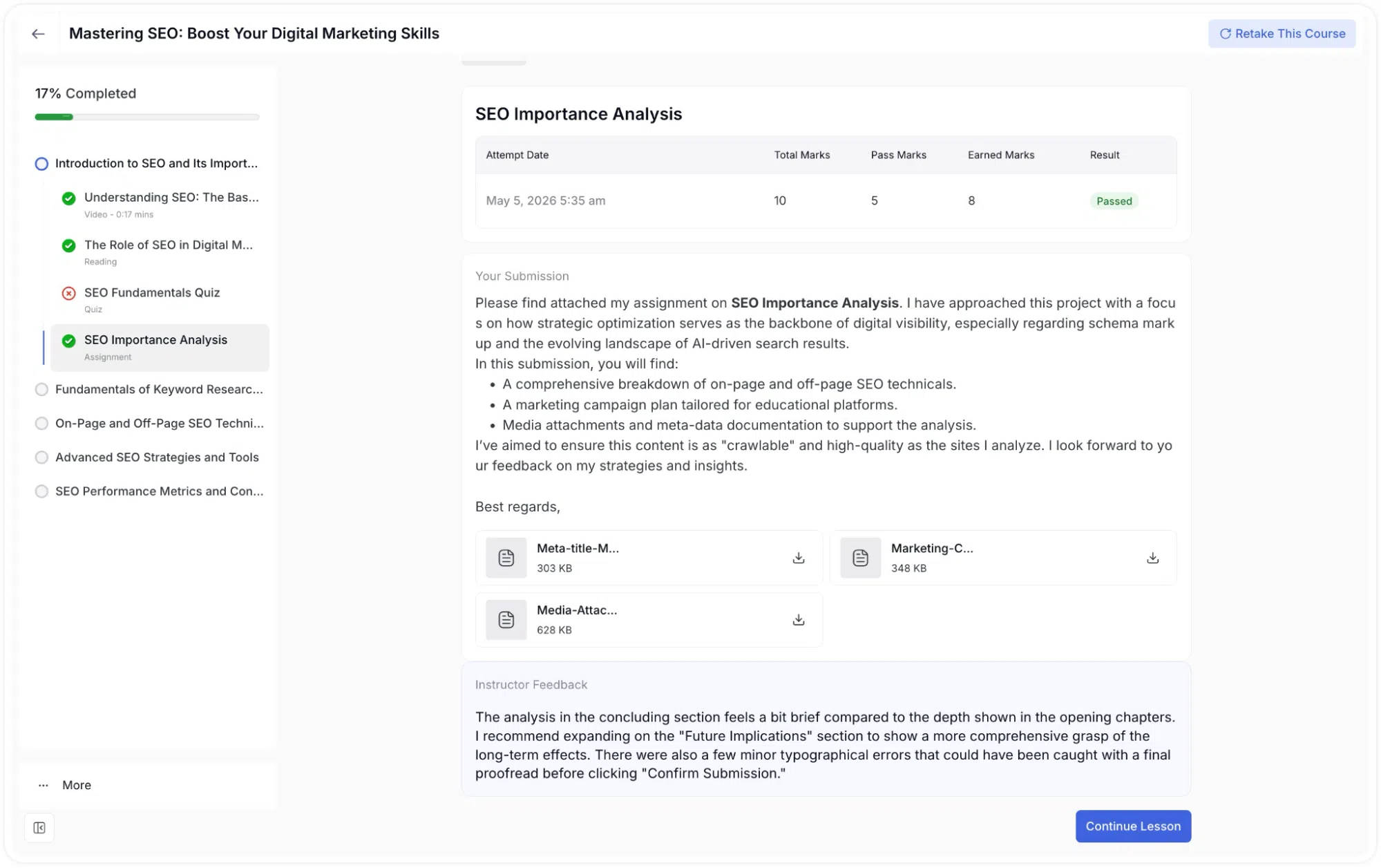 Evaluating an Assignment- tutor lms instructor dashboard