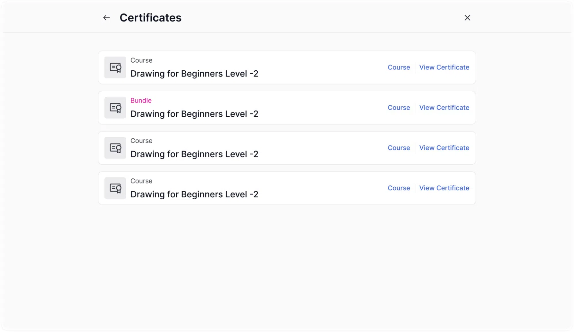 Learner Certificates Earned Archive