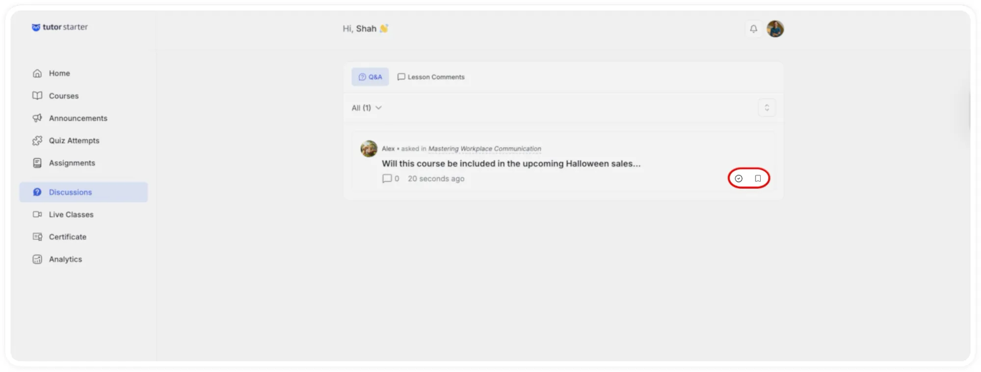 The Instructor Dashboard- Marking and Responding to Q&A