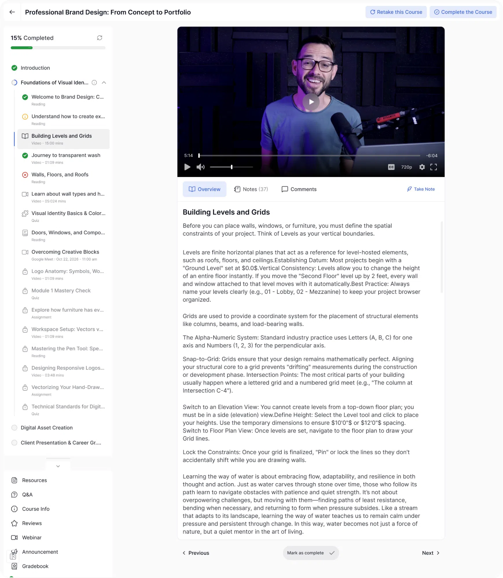 Video Lesson- Learning interface Tutor LMS