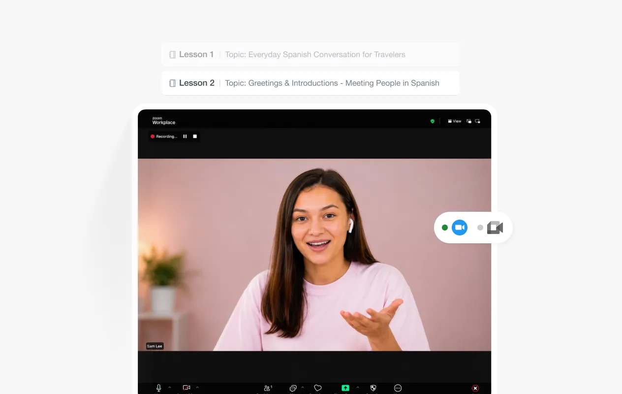 Instructor lessons and live classes