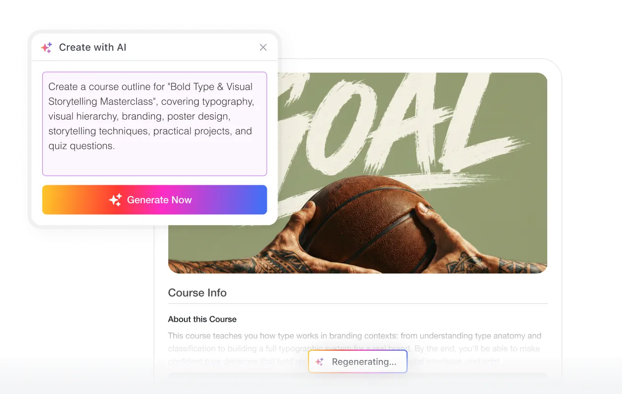 ai-course-outline-generator-with-prompt-input-and-generate-button