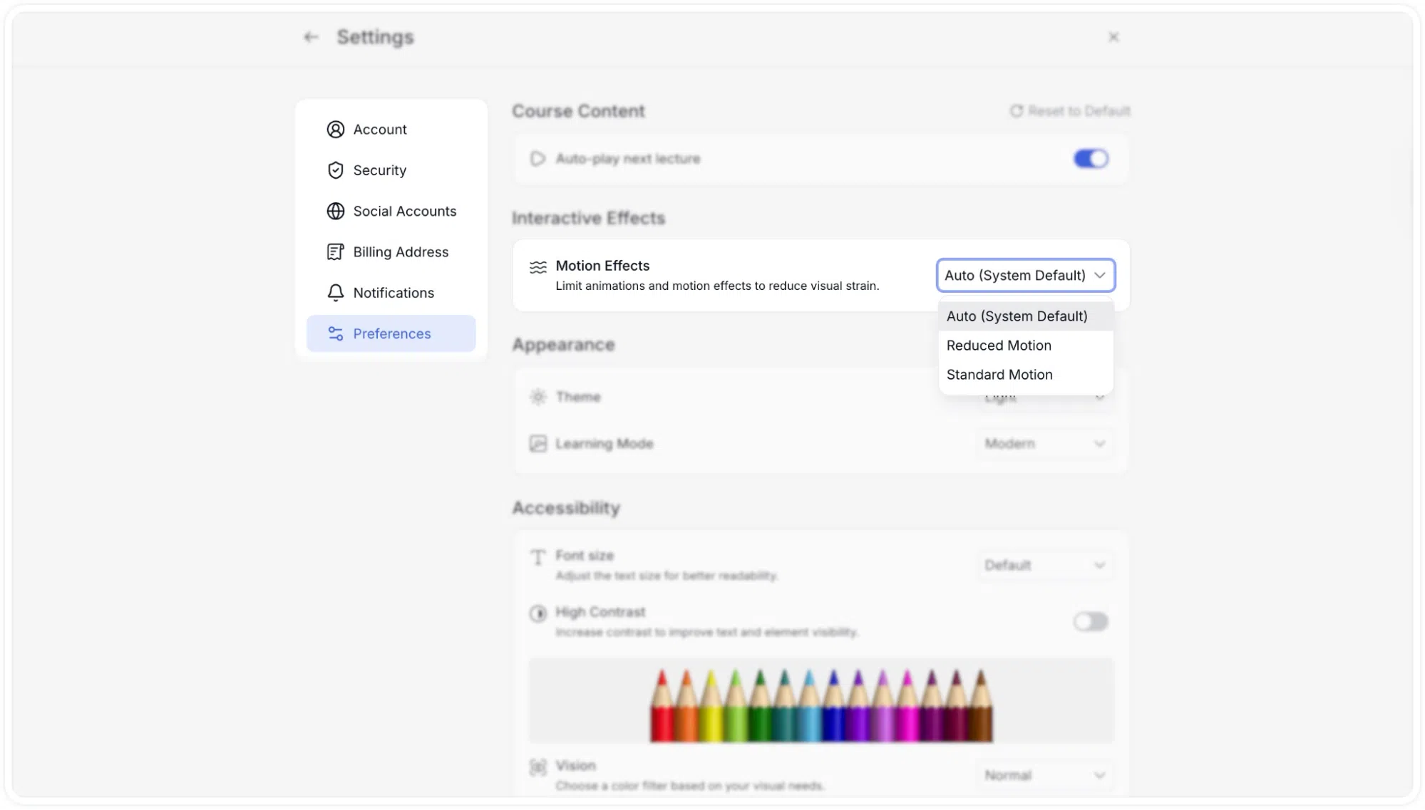 Accessibility Features- Interactive Effects