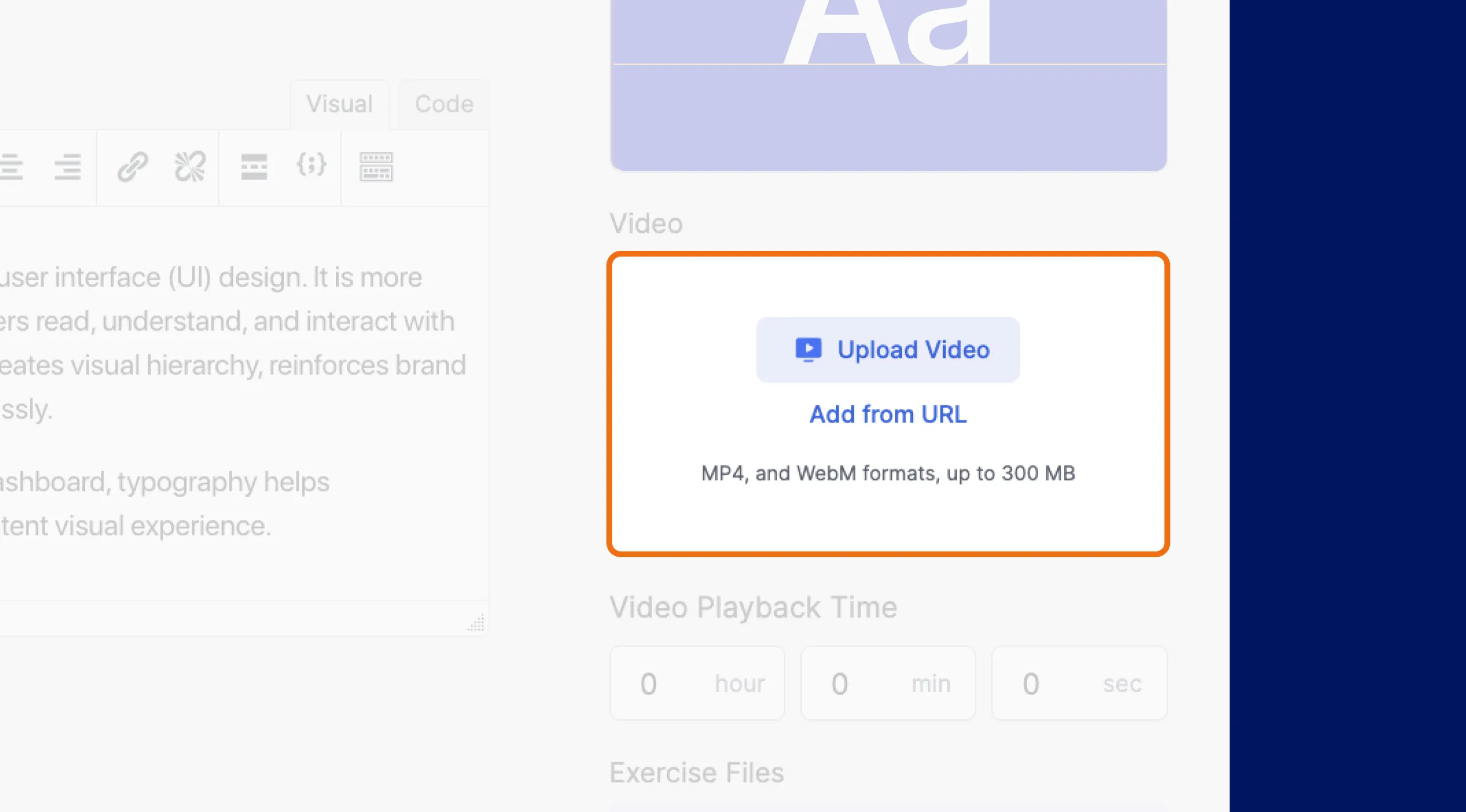 Adding a Video to Lessons