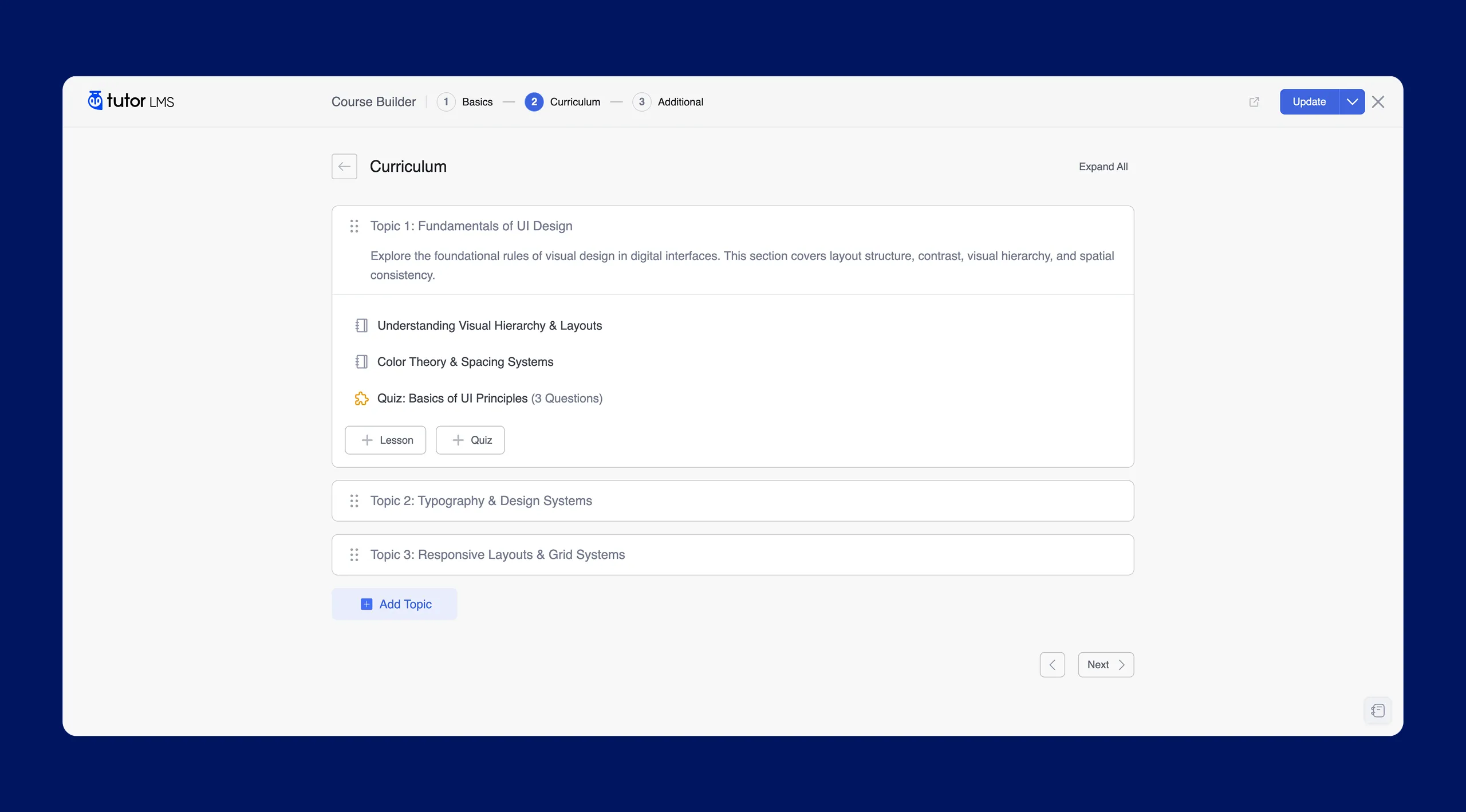 Adding and Managing Topics