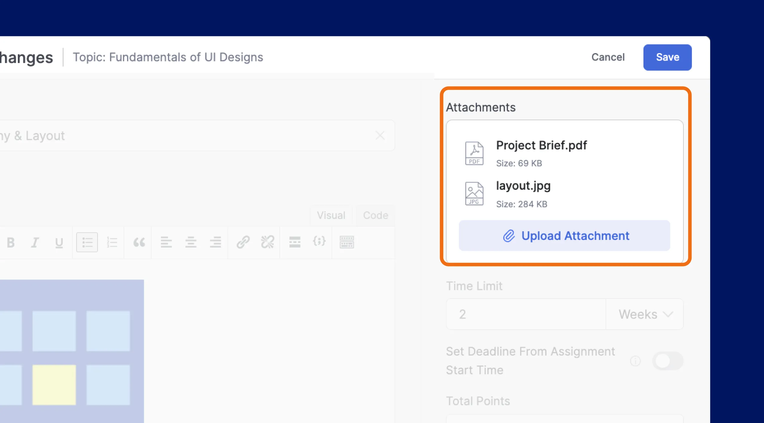 Assignment Attachments