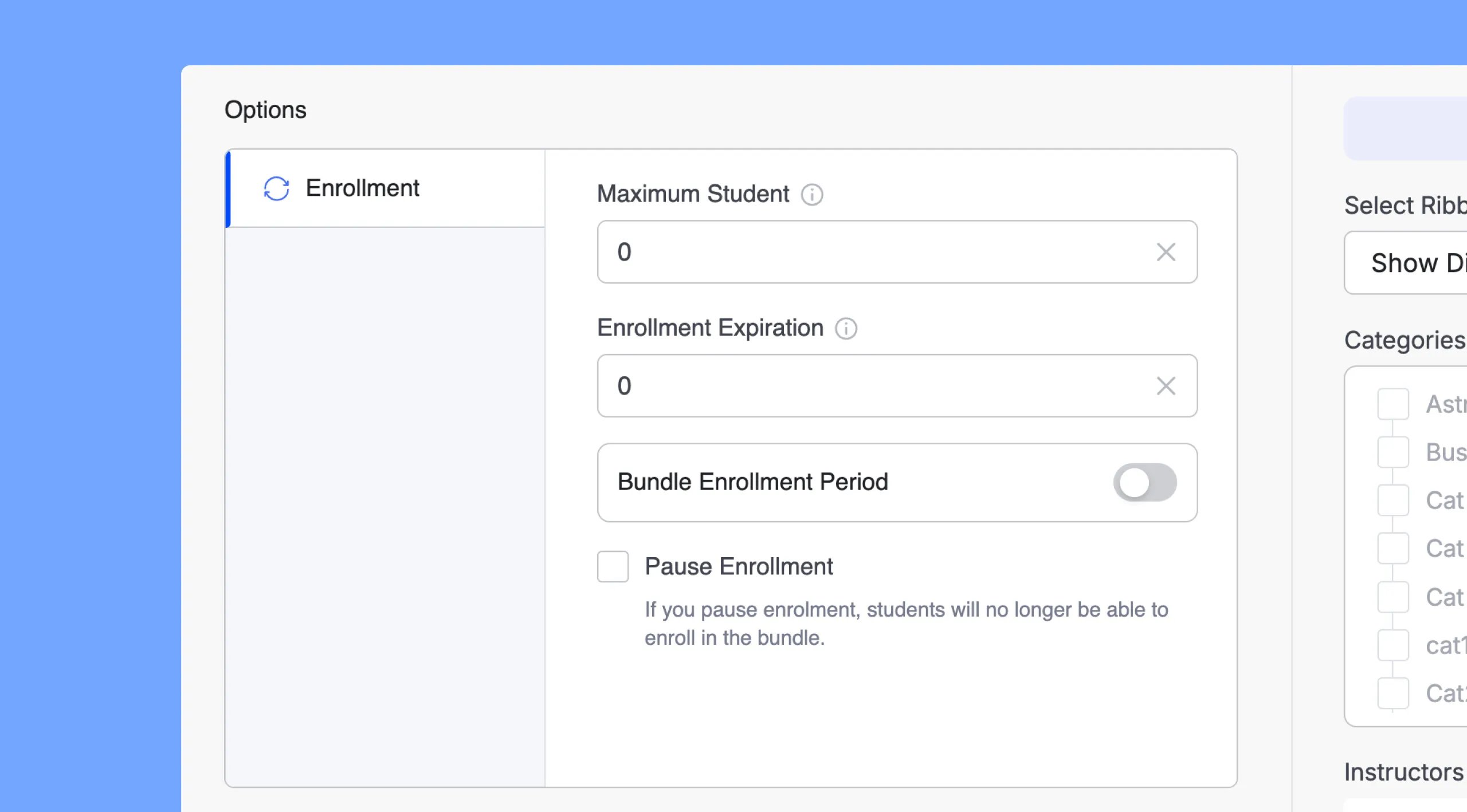 Course Bundle Enrollment Options