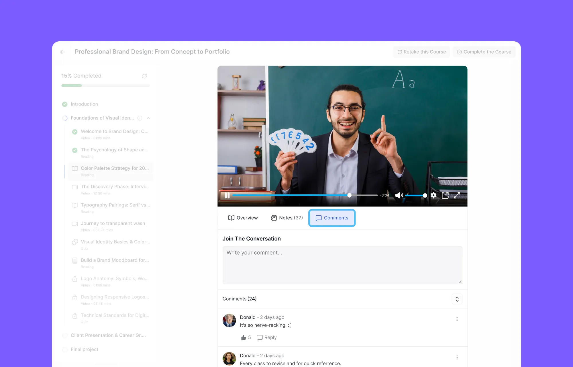 Lesson Comments and Community