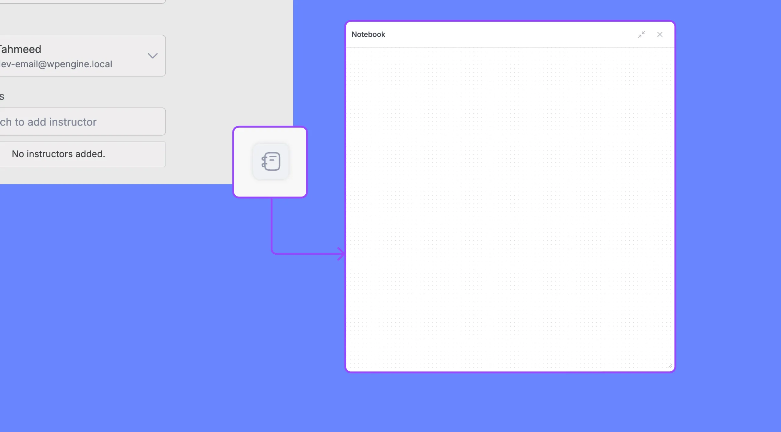 Instructor Notebook feature in Tutor LMS