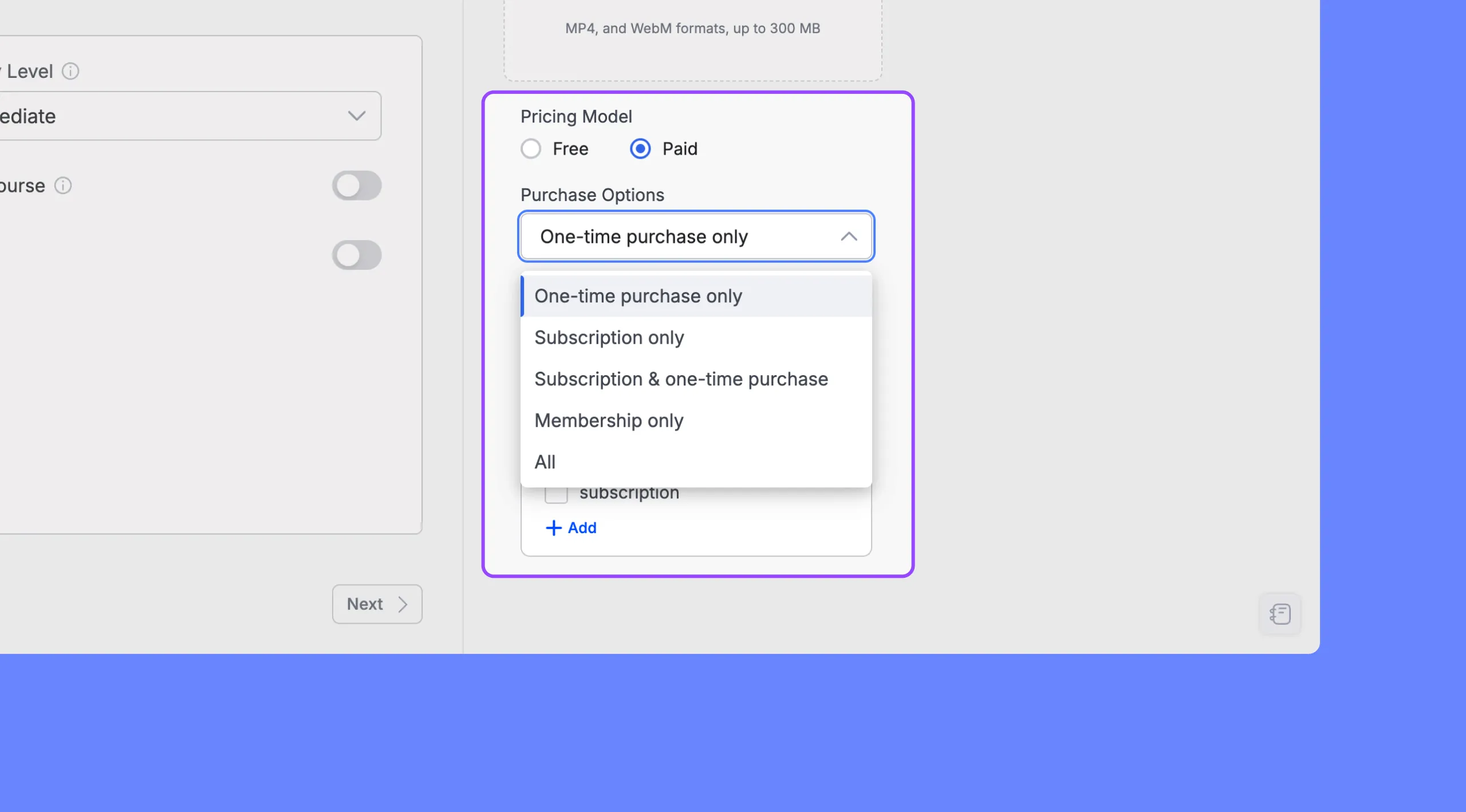 Tutor- Configure course pricing model